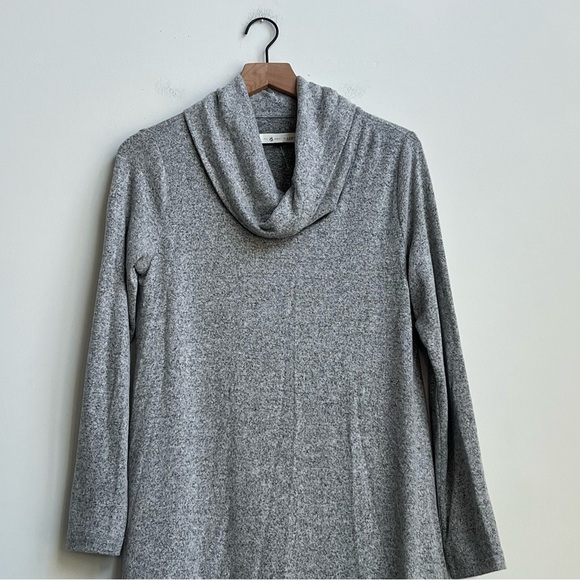 New Lou & Grey for Loft Gray Dress Medium Signature Soft Jersey Knit Cowl Neck - Picture 5 of 12